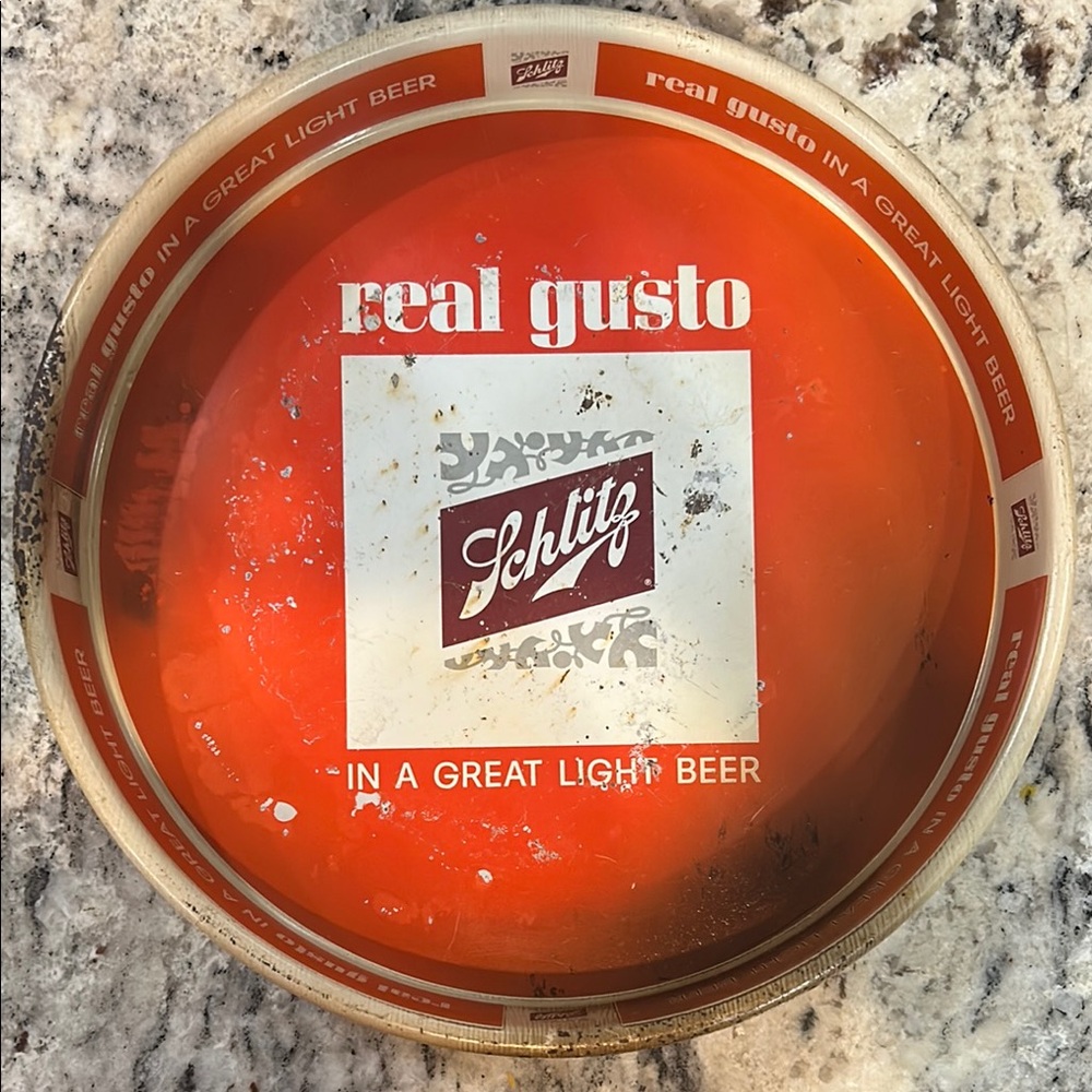 Schlitz Vintage Beer Tray 13 inch diameter